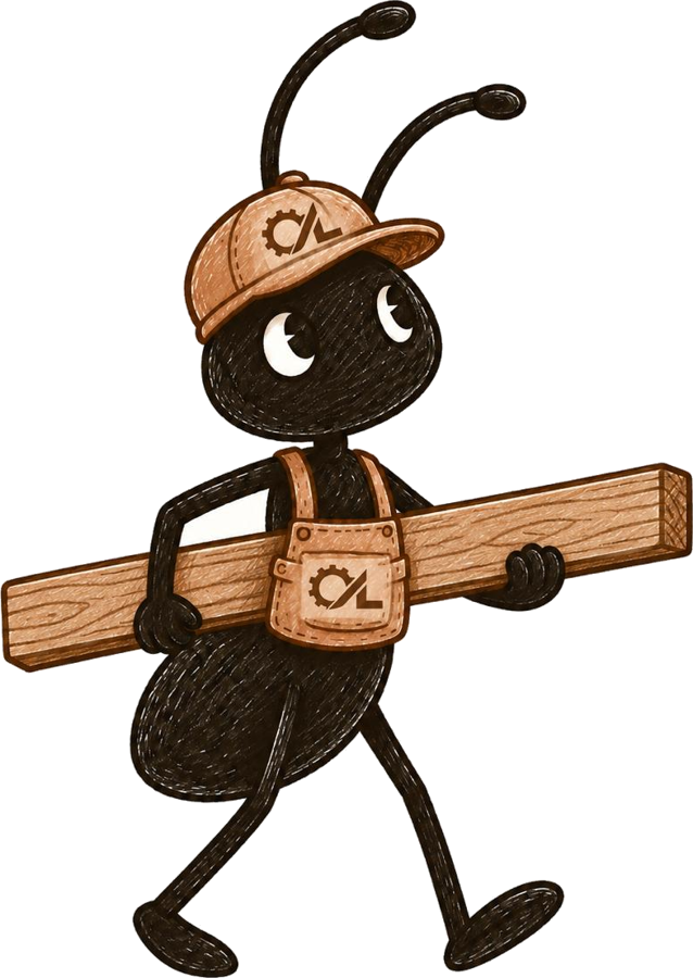 OOP carrying a plank of wood